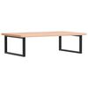 vidaXL Basin Shelf Wall Mounted Steel and Solid Wood Beech