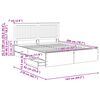 vidaXL Bed Frame with Drawer Concrete Grey 160 x 200 cm Engineer Wood
