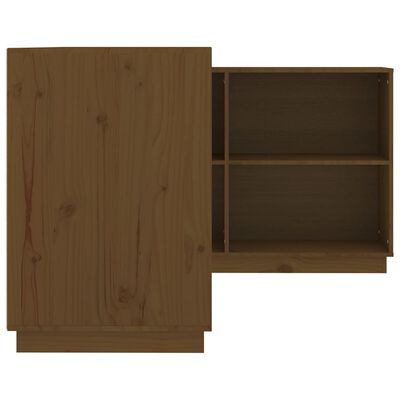 vidaXL Desk Honey Brown 110x50x75 cm Solid Wood Pine
