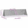 vidaXL Rabbit Cage Silver 215 x 55 x 55 cm Galvanised Steel