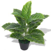 vidaXL Artificial Taro Plant with Pot 45 cm Green