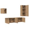vidaXL TV Cabinet Wall-mounted 4 pcs Artisan Oak Engineered Wood