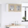 vidaXL Hanging Cabinet with Door Sonoma Oak and White 80 x 31 x 40 cm