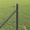 vidaXL Fence Post Grey 50 x 0.4 m (25 x 25 mm mesh) Steel and PVC