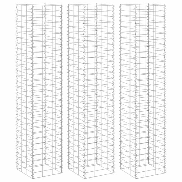vidaXL Gabion Raised Beds 3 pcs 30x30x150 cm Iron