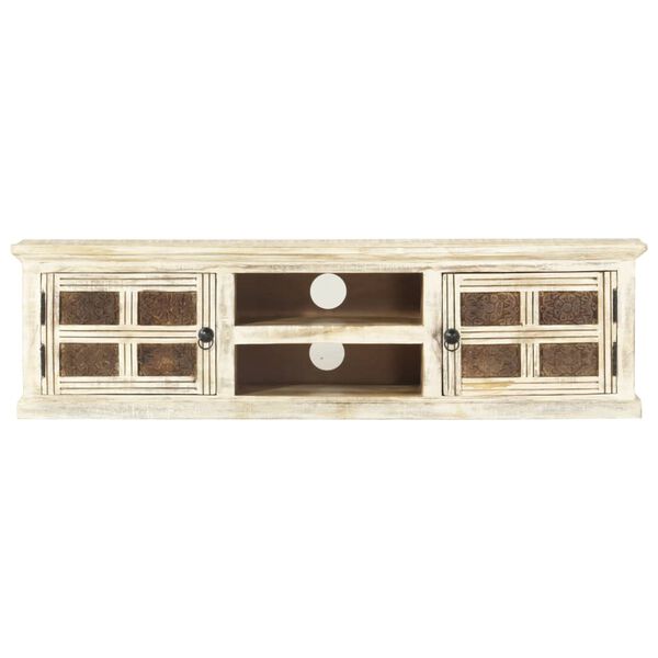 vidaXL TV Cabinet 130x30x36 cm Solid Mango Wood