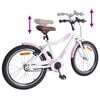 vidaXL Kids Bike 18'' for 5-7 Years Old Light Pink