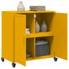 vidaXL Sideboard Mustard Yellow 68x39x72 cm Steel