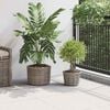 vidaXL Planter Basket with Storage 2 pcs Grey
