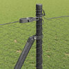 vidaXL Fence Post Grey 10 x 0.8 m (25 mm mesh) Steel and PVC