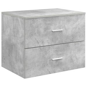 vidaXL Wall-Mounted Bathroom Cabinet Concrete Grey 62.5 x 44.5 x 50 cm