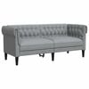 vidaXL Living Room Couch 2 pcs Light Grey Fabric