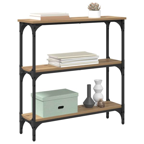 vidaXL Console Table Artisan Oak 75 x 22.5 x 75 cm Engineered Wood