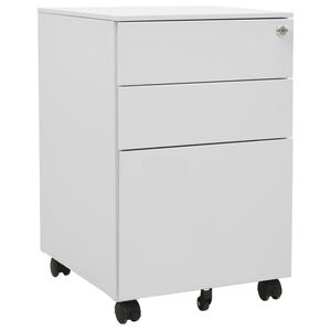 vidaXL Mobile File Cabinet Light Grey 39x45x60 cm Steel