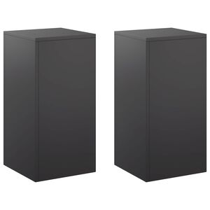 vidaXL Plant Stand 2 pcs Black 30 x 30 x 60 cm Steel