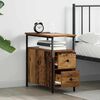 vidaXL Bedside Cabinet Old wood 30 x 60 x 60 cm Engineered wood