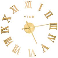 vidaXL 3D Wall Clock Modern Design Gold 100 cm XXL