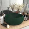 vidaXL Luxury Wash Basin Round Matt Dark Green 40x15 cm Ceramic