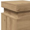 vidaXL Bedside Cabinet with LED Artisian Oak 35x39x55 cm Engineered Wood