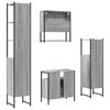 vidaXL 4 Piece Bathroom Furniture Set Grey Sonoma Engineered Wood