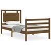 vidaXL Bed Frame without Mattress Honey Brown Single Solid Wood