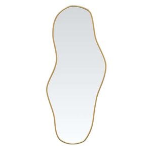 vidaXL Wall Mirror Gold 60x25 cm