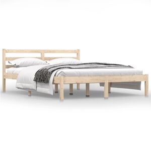 vidaXL Bed Frame without Mattress Solid Wood Pine 140x190cm