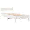 vidaXL Bed Frame without Mattress White 100x200 cm Solid Wood Pine