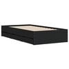 vidaXL Bed Frame with Drawers without Mattress Black 90x200 cm