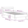 vidaXL Bed Frame without Mattress with Headboard Smoked Oak 90x200 cm