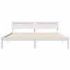 vidaXL Bed Frame with Headboard White 200 x 200 cm Solid Pine Wood