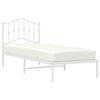 vidaXL Metal Bed Frame without Mattress with Headboard White 80x200cm