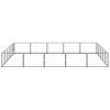 vidaXL Dog Kennel Black 25 m&sup2; Steel