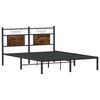 vidaXL Bed Frame without Mattress Smoked Oak 140x200 cm Engineered Wood
