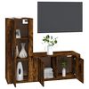 vidaXL 2 Piece TV Cabinet Set Smoked Oak Engineered Wood