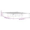 vidaXL Metal Bed Frame without Mattress Black 135x190cm