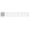 vidaXL Chicken Cage with Run Light Grey 110x813x110 cm Galvanised Steel