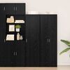 vidaXL Highboard 2 pcs Black Oak 50 x 42.5 x 185 cm