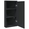 vidaXL Corner Bathroom Mirror Cabinet Black 30x24x60 cm