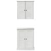 vidaXL Bathroom Furniture Set with Shelf 2 pcs White and Antique White