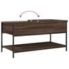 vidaXL Coffee Table Brown Oak 100x50x50 cm Engineered Wood and Metal