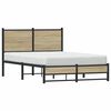vidaXL Metal Bed Frame without Mattress Sonoma Oak 120x200 cm