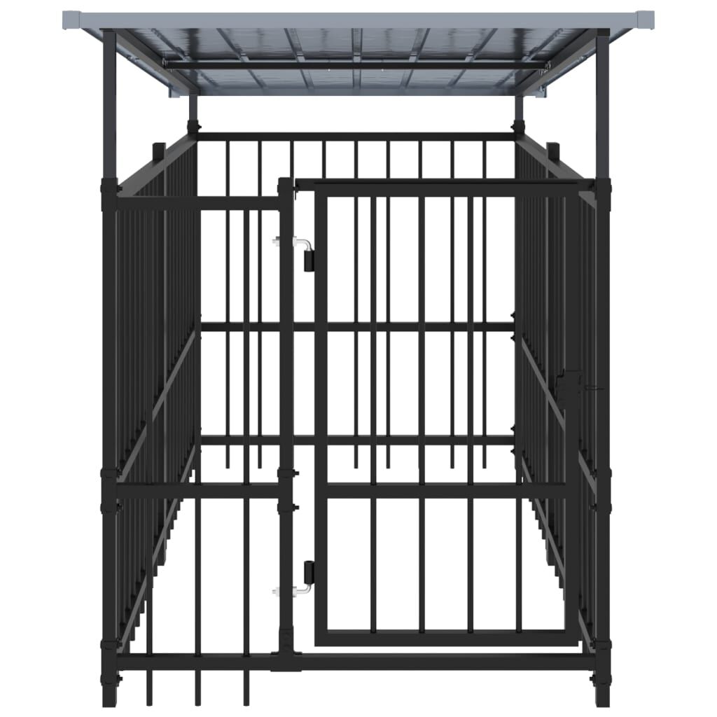 Dog cage with roof clearance