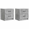 vidaXL Bedside Cabinet 2 pcs Concrete Grey 43 x 34.5 x 44.5 cm