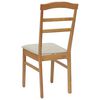 vidaXL Dining Chair 2 pcs Natural and Light Solid Rubber Wood