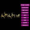 vidaXL LED Reindeers with 40 LEDs 5 pcs Gold PET