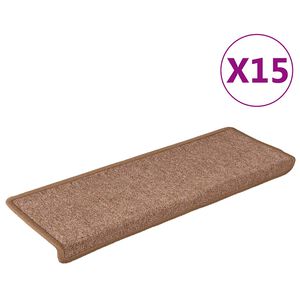 vidaXL Stair Tread | Set of 15 | Brown