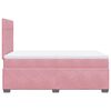 vidaXL Box Spring Bed with Mattress Pink 120x190 cm Small Double Velvet