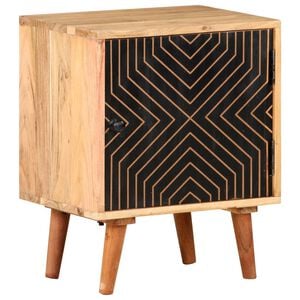 vidaXL Bedside Cabinet | Natural wood and black