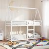 vidaXL Bunk Bed without Mattress White 90x190 cm Single Solid Wood Pine